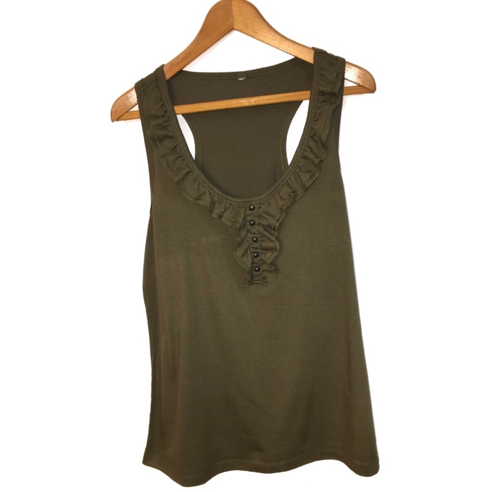 Army green sleeveless top